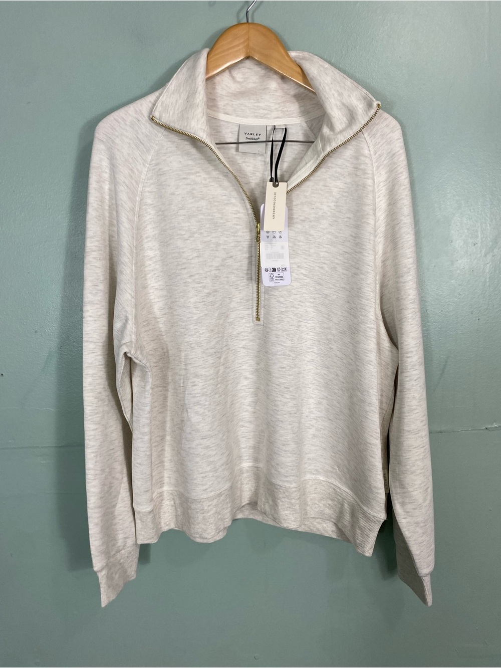 Varley Selene Half Zip Sweatshirt Light Gray XL